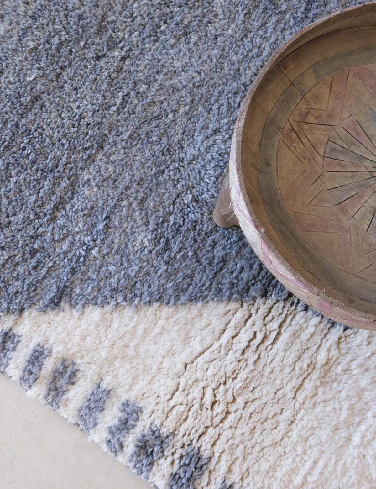 BERBERTEPPICH Prestige elegant 114x 164 cm - Blau, Naturmaterialien (114/164cm) - AFK Living