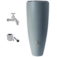 2IN1 Regentonnen Komplett-Set 300 L zinkgrau - Hellgrau, Kunststoff (62/145/62cm) - GARANTIA