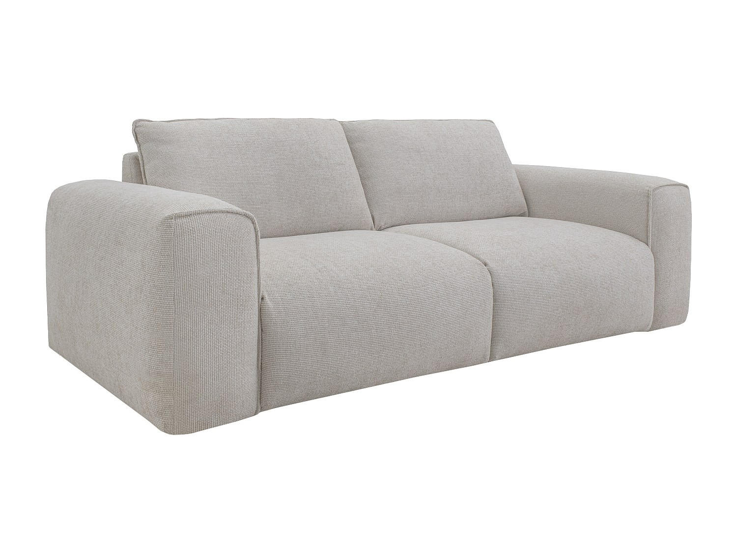 4-SITZER Schlafsofa mit Schnellverstellung aus strukturiertem Beige-Stoff - Liegefläche 160 cm Matratze 13 cm POGLO - Beige, Textil (236/78/100cm) - Vente-Unique