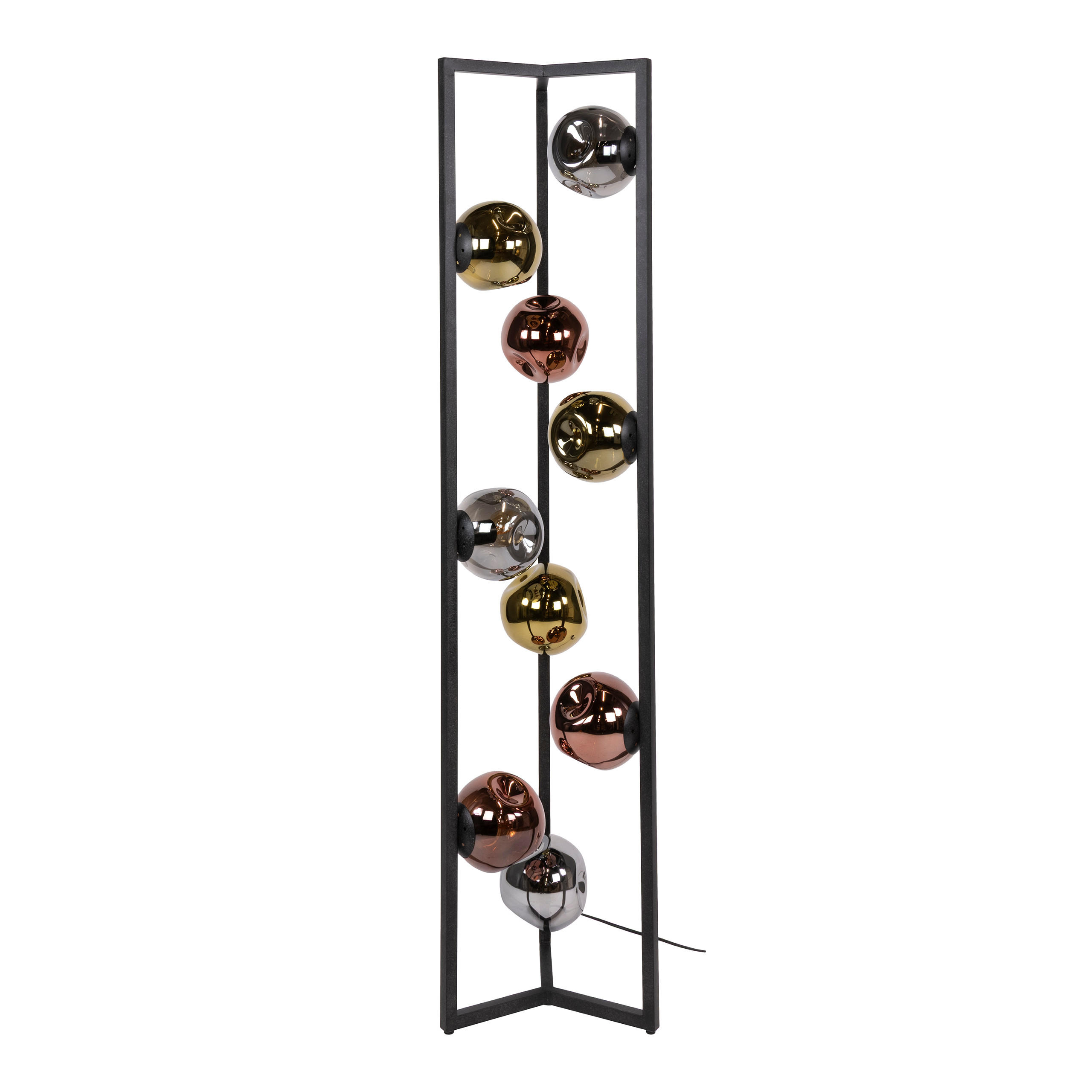 STEHLEUCHTE Stellar Schwarz 34/34/150 cm - Schwarz, Glas (34/34/150cm) - Hoyz Collection