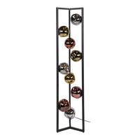 STEHLEUCHTE Stellar Schwarz 34/34/150 cm - Schwarz, Glas (34/34/150cm) - Hoyz Collection