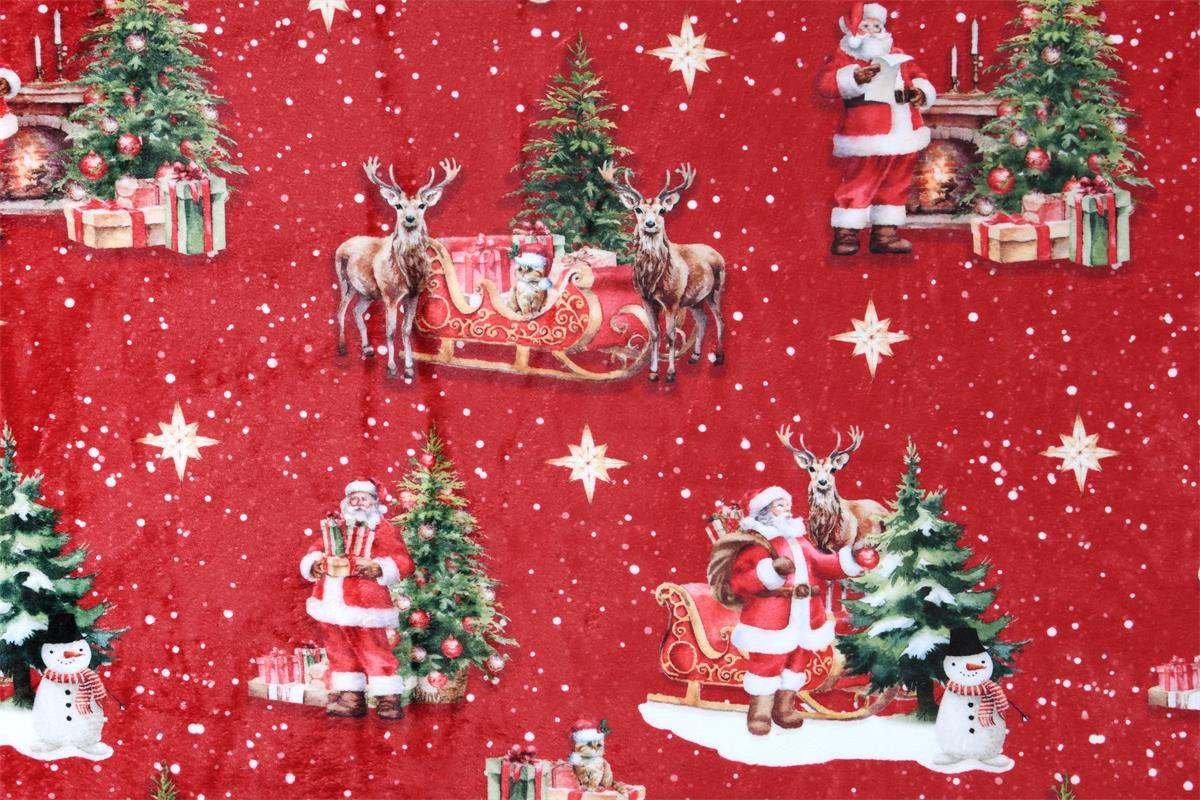WEIHNACHTSDECKE Noel 130/160 cm - Rot, Textil (160/130cm)
