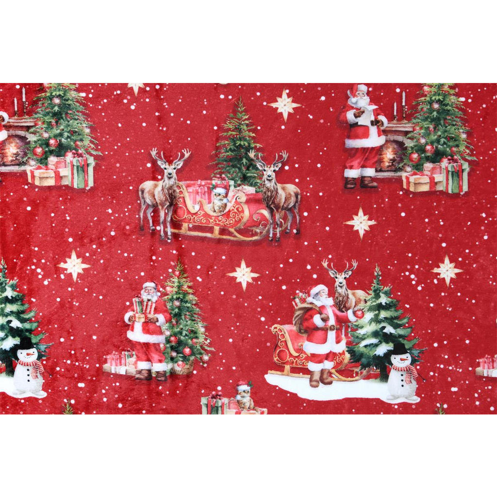 Thumbnail - Weihnachtsdecke, Rot, Textil, 160x130 cm, Wohntextilien, Decken, Kuscheldecken