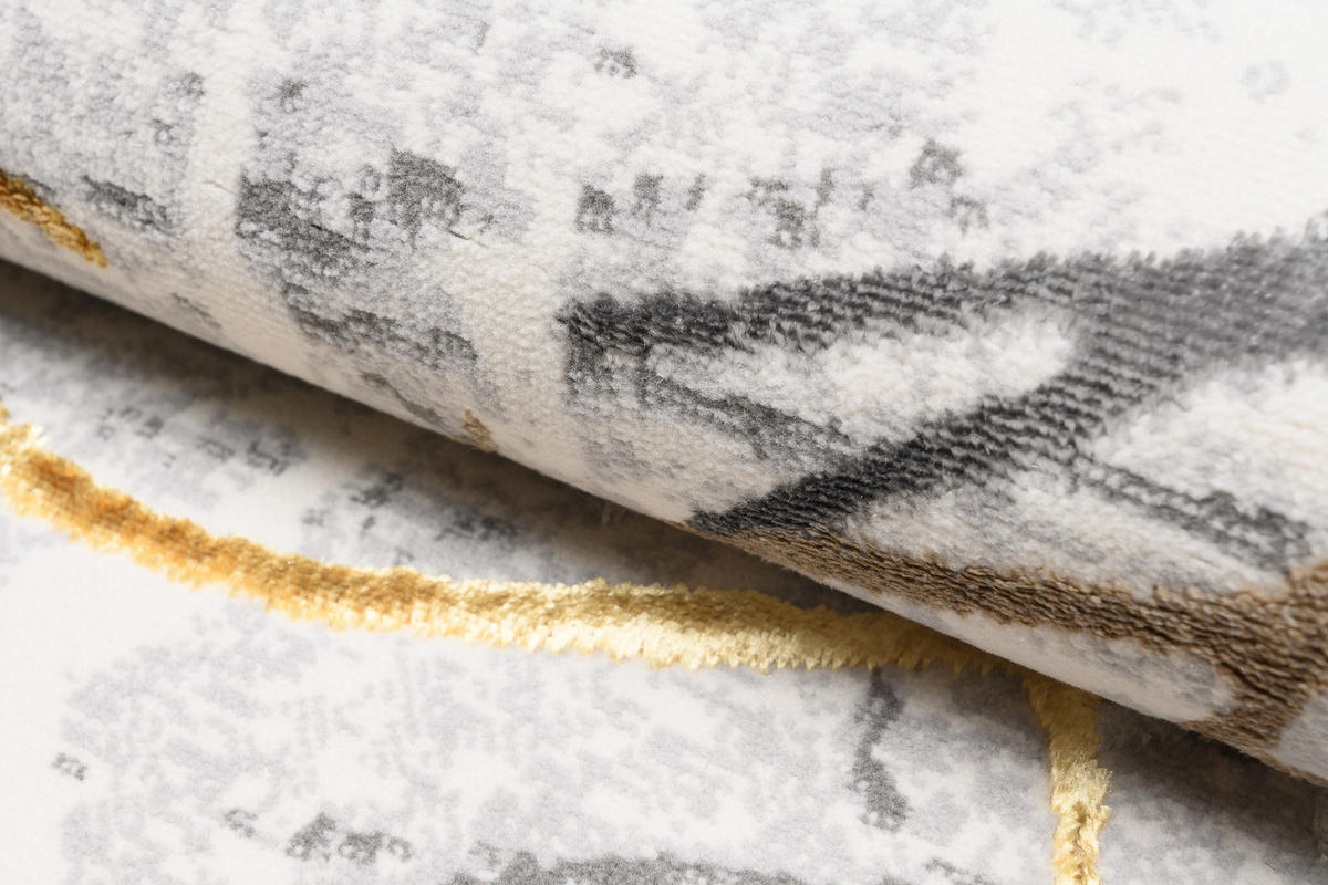 TEPPICH GOLDEN Creme Braun 140/200 cm - Creme/Braun, Kunststoff (140/200cm) - Tapiso