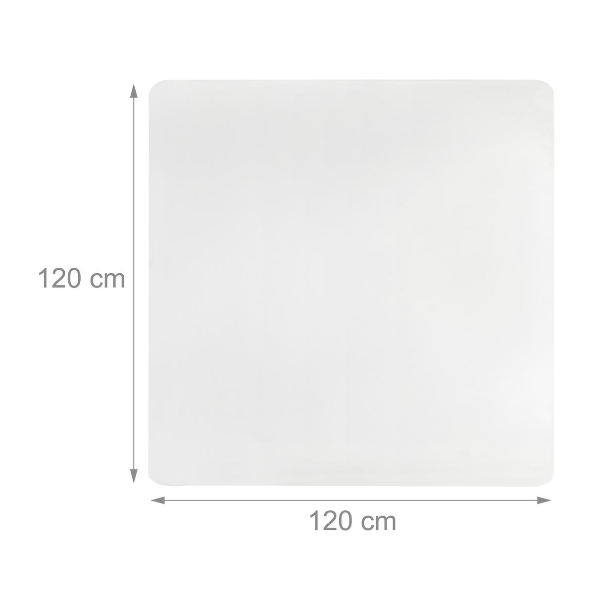 BODENSCHUTZMATTE - Transparent, Kunststoff (120/120cm) - Relaxdays