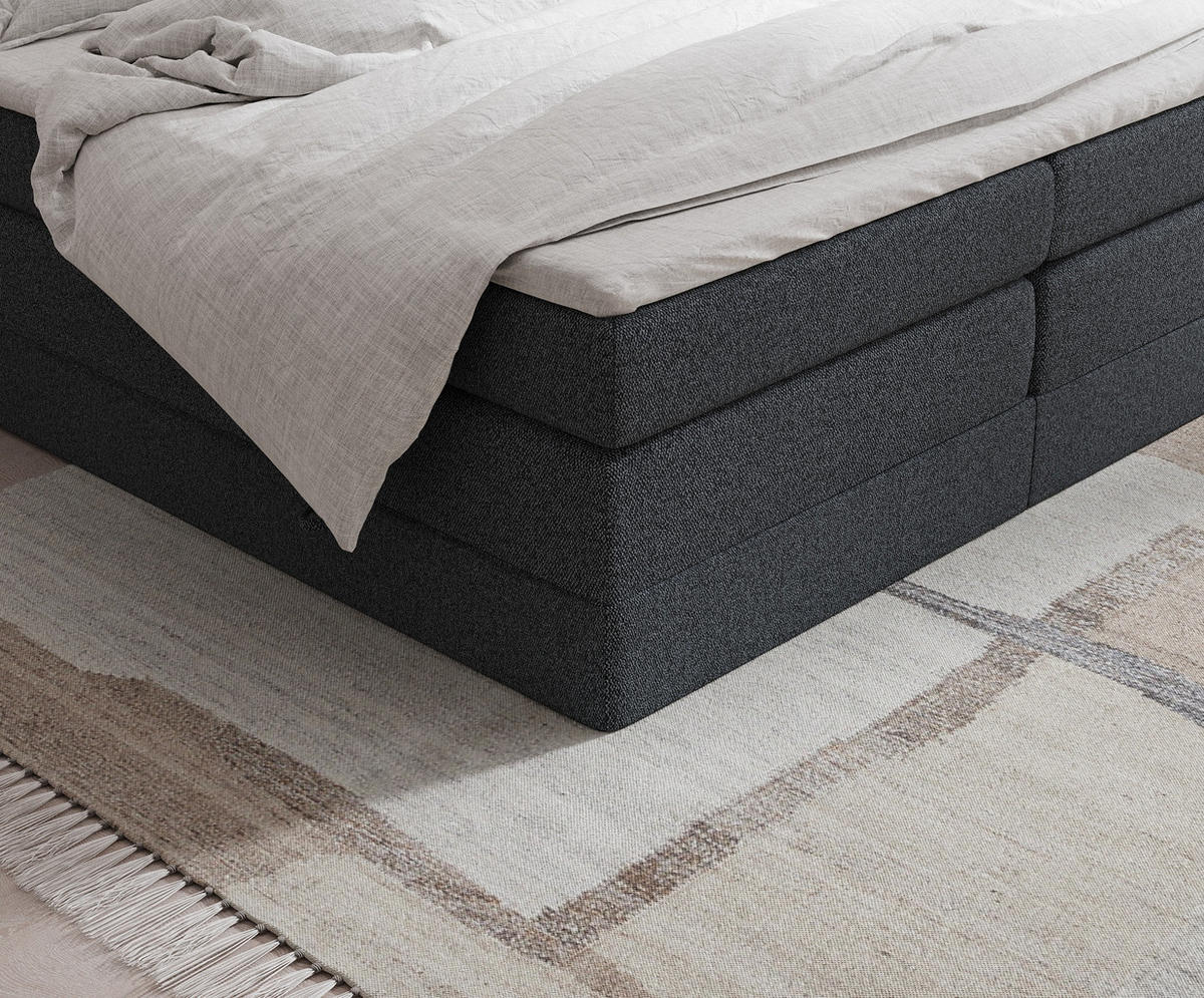 BOXSPRINGBETT Juniper Schwarz 180/200 cm - Schwarz, Holz/Holzwerkstoff (180/200cm) - Maison de Reve