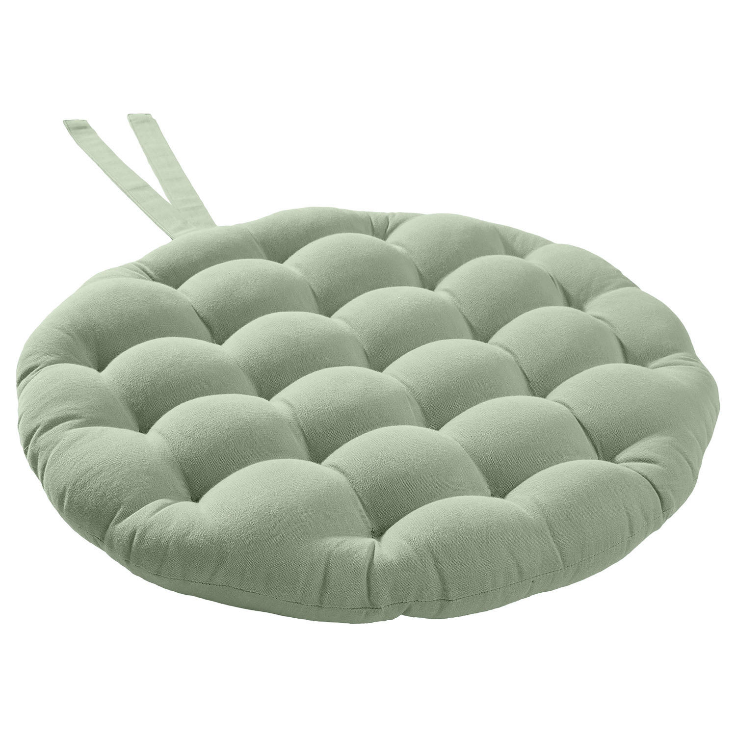 STUHLKISSEN Solid - Baumwolle / Polyester - Salbeigrün, Textil (40/40cm) - BUTLERS