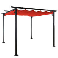 PERGOLA 232x300x300cm Terrakotta - Rot, Metall (300/232/300cm) - BERLINLODGE