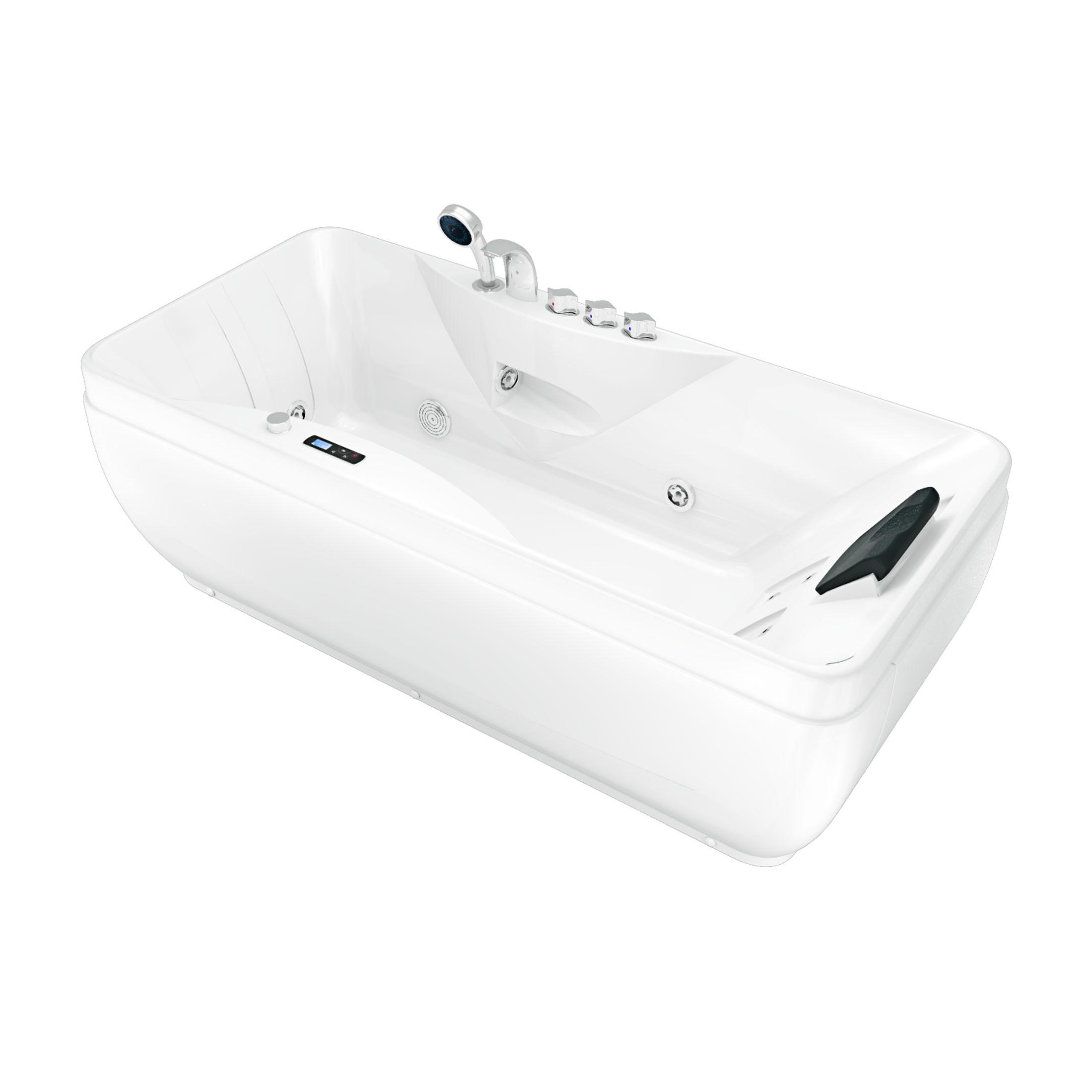 WHIRLPOOL Pool Badewanne Wanne W49-PR 170x80cm - Weiß, Glas/Kunststoff (80/56/170cm) - AcquaVapore by Sandra Jentho