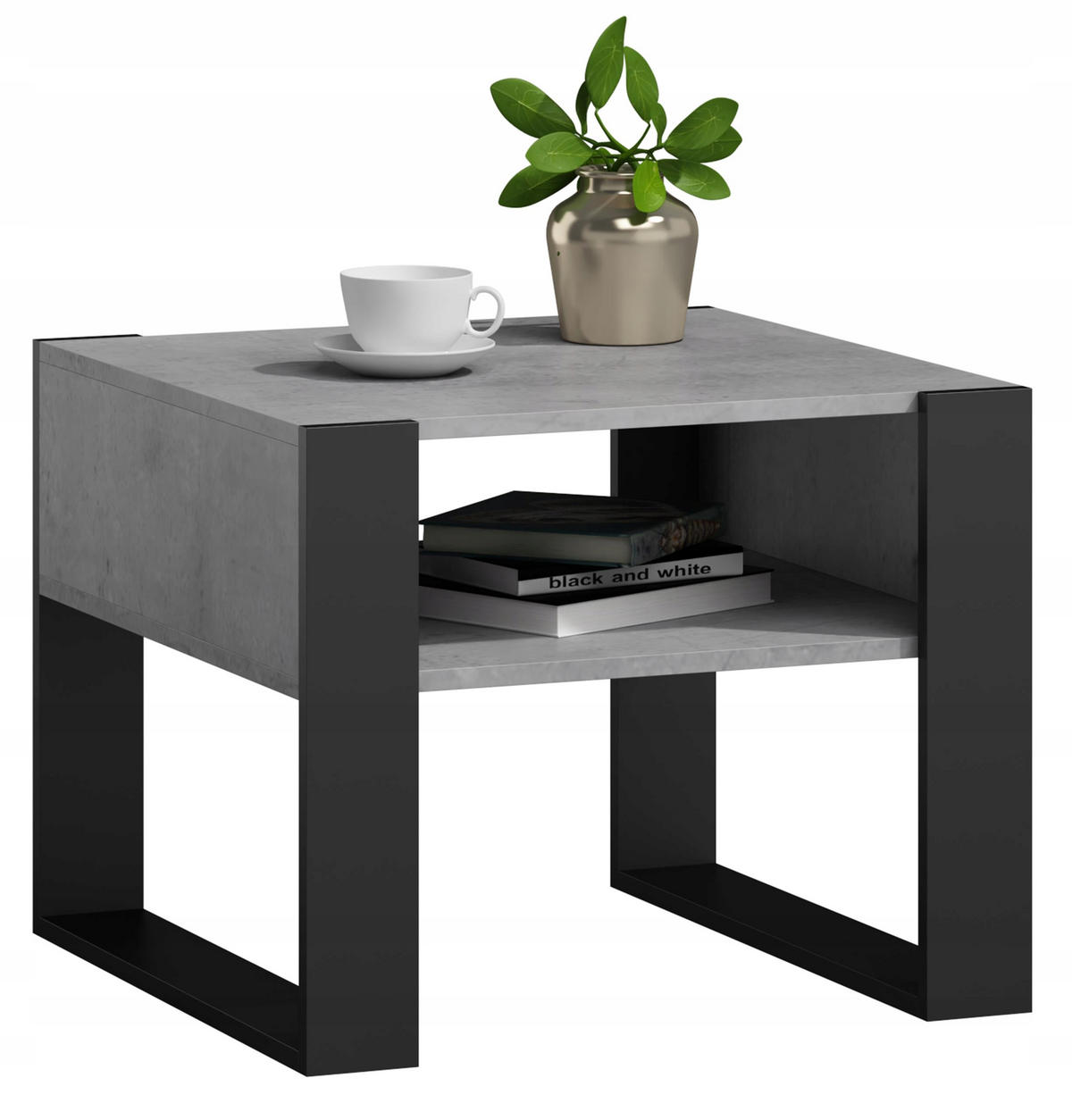 COUCHTISCH KAJA Beton 60/53,6/50 cm - Grau, Holzwerkstoff (53.6/60/50cm) - Matkam Möbel