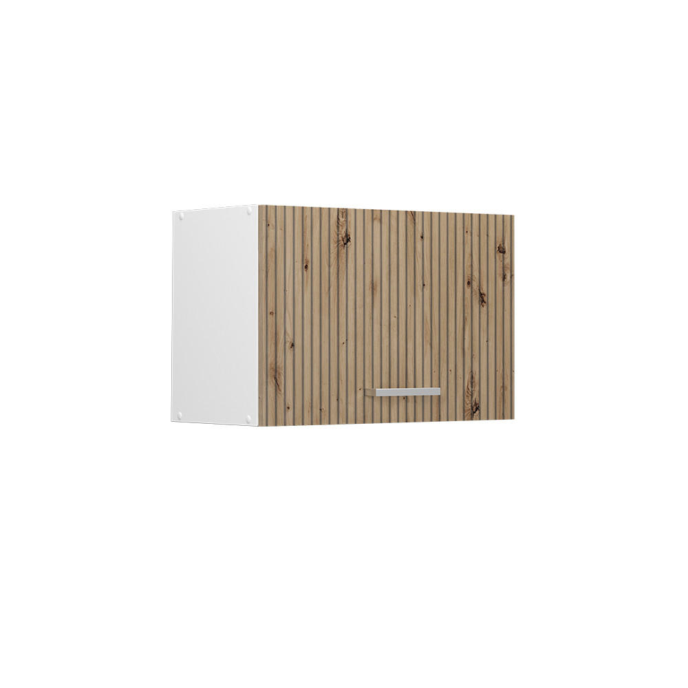 HÄNGESCHRANK R-Line Artisan-Eiche 60 cm Flach - Weiß/Eiche Artisan, Holzwerkstoff (60/40/31cm) - Vicco