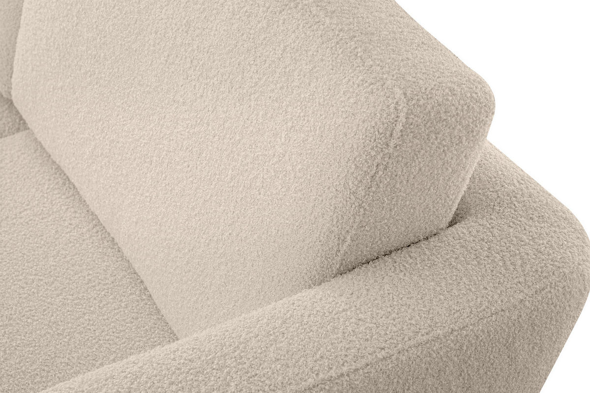 3-SITZER-SOFA TAGIO mit Armlehnen, Creme - Creme/Braun, Buchenholz/Textil (88/80/190cm) - KONSIMO®