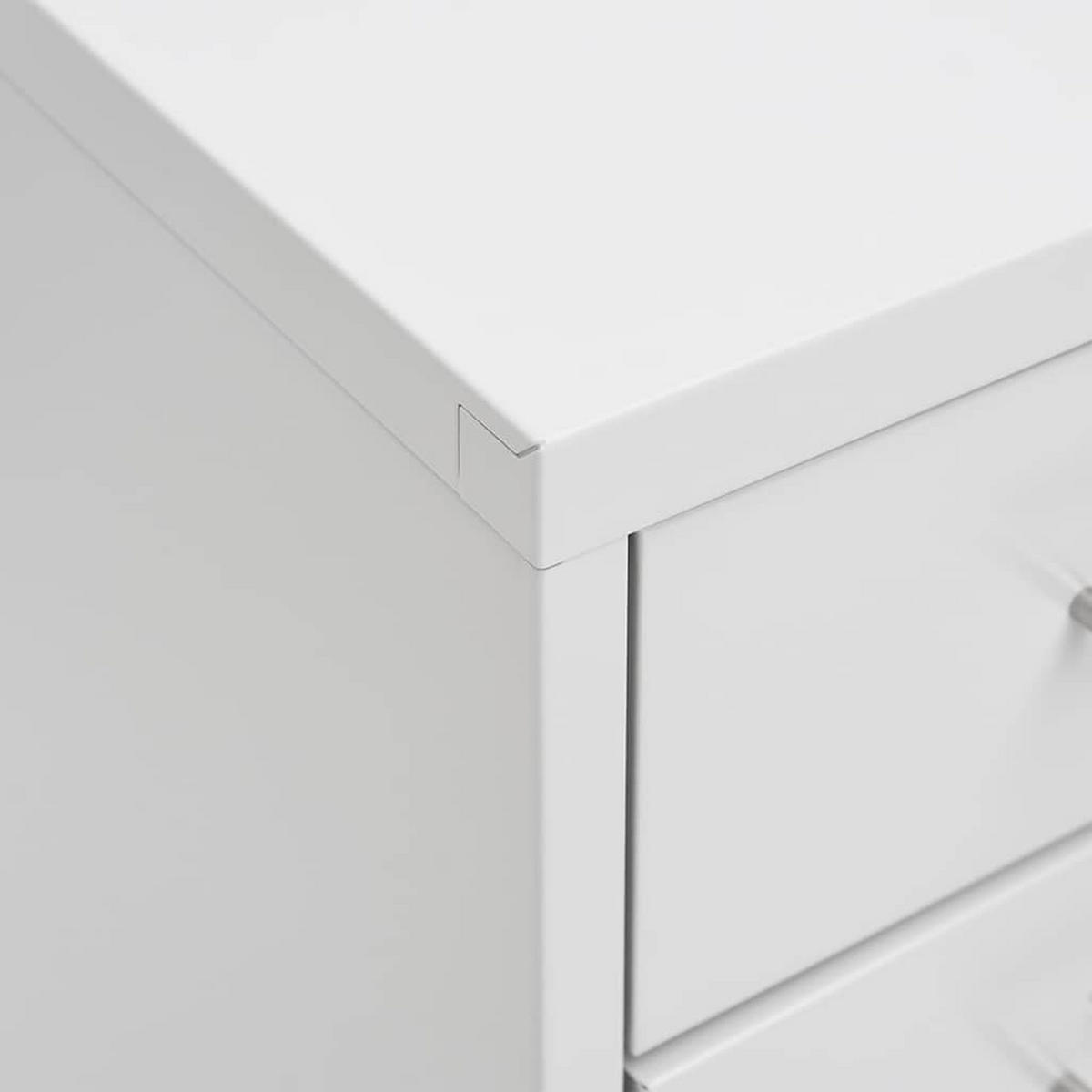 AKTENSCHRANK Mit Rollen Grau 28/41/109 Cm Metall - Grau, Metall (41/109/28cm) - vidaXL