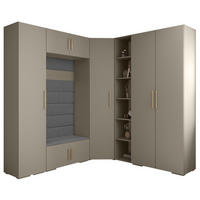 GARDEROBEN-SET 236,7/231,7/47 - Kaschmir/Goldfarben, Holz/Kunststoff (181.7/236.7/47cm) - Abiks Möbel