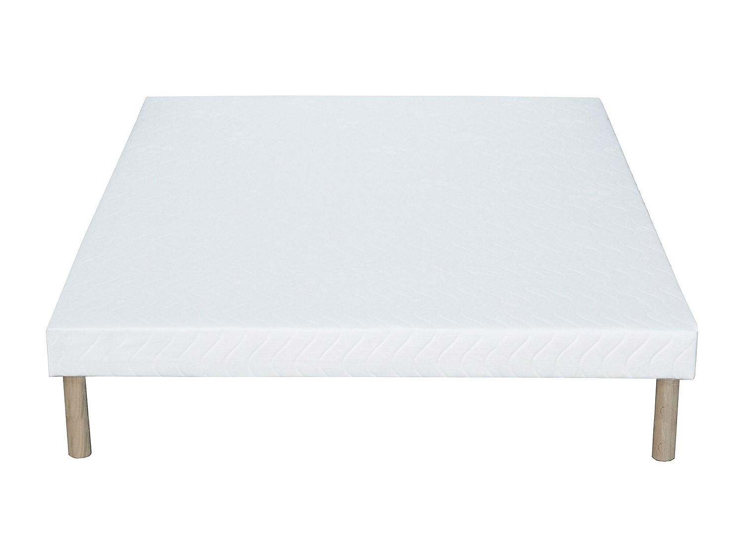 BETTGESTELL mit Lattenrost - 2 Personen - stoff - weiß Asthenis - Weiß, Textil (160/200cm) - Vente-Unique
