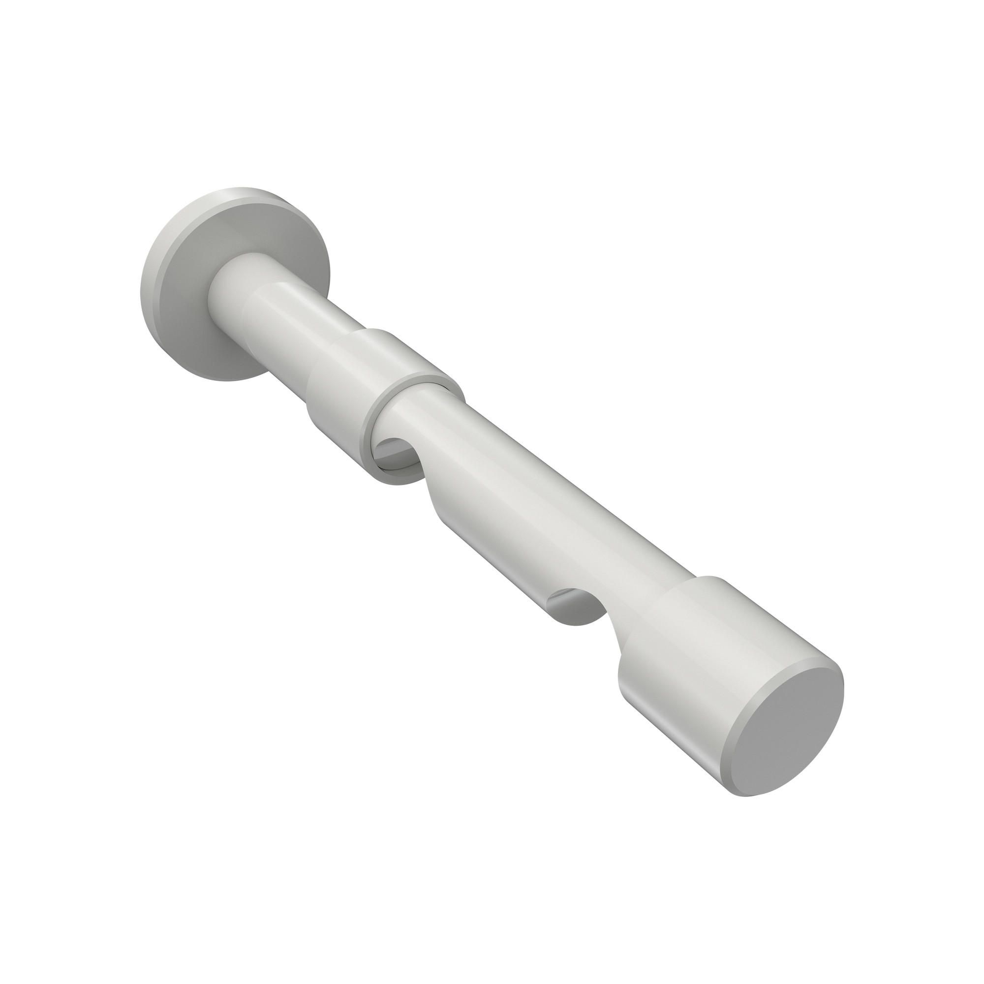 TRÄGER FÜR GARDINENSTANGEN 20 mm Ø, Prestige 2-läufig, Weiß - Weiß, Metall (16.2/4/4cm) - INTERDECO
