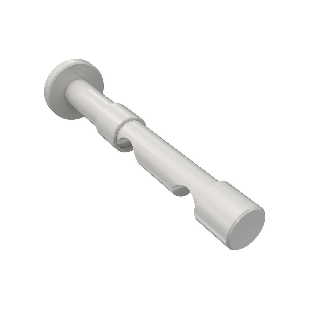 TRÄGER FÜR GARDINENSTANGEN 20 mm Ø, Prestige 2-läufig, Weiß - Weiß, Metall (16.2/4/4cm) - INTERDECO