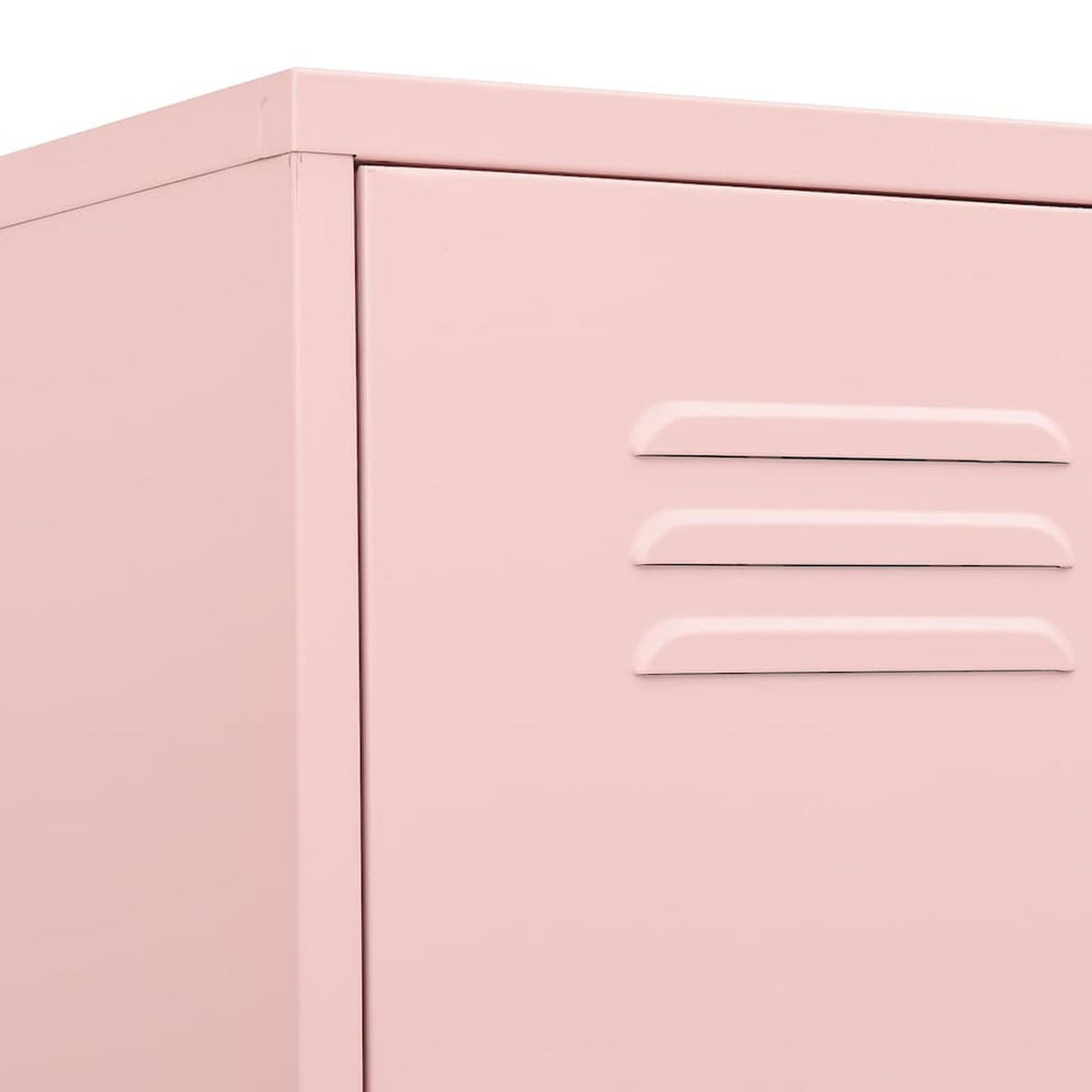 SCHLIESSFACHSCHRANK Rosa 35/46/180 Cm Stahl - Rosa, Metall (46/180/35cm) - vidaXL