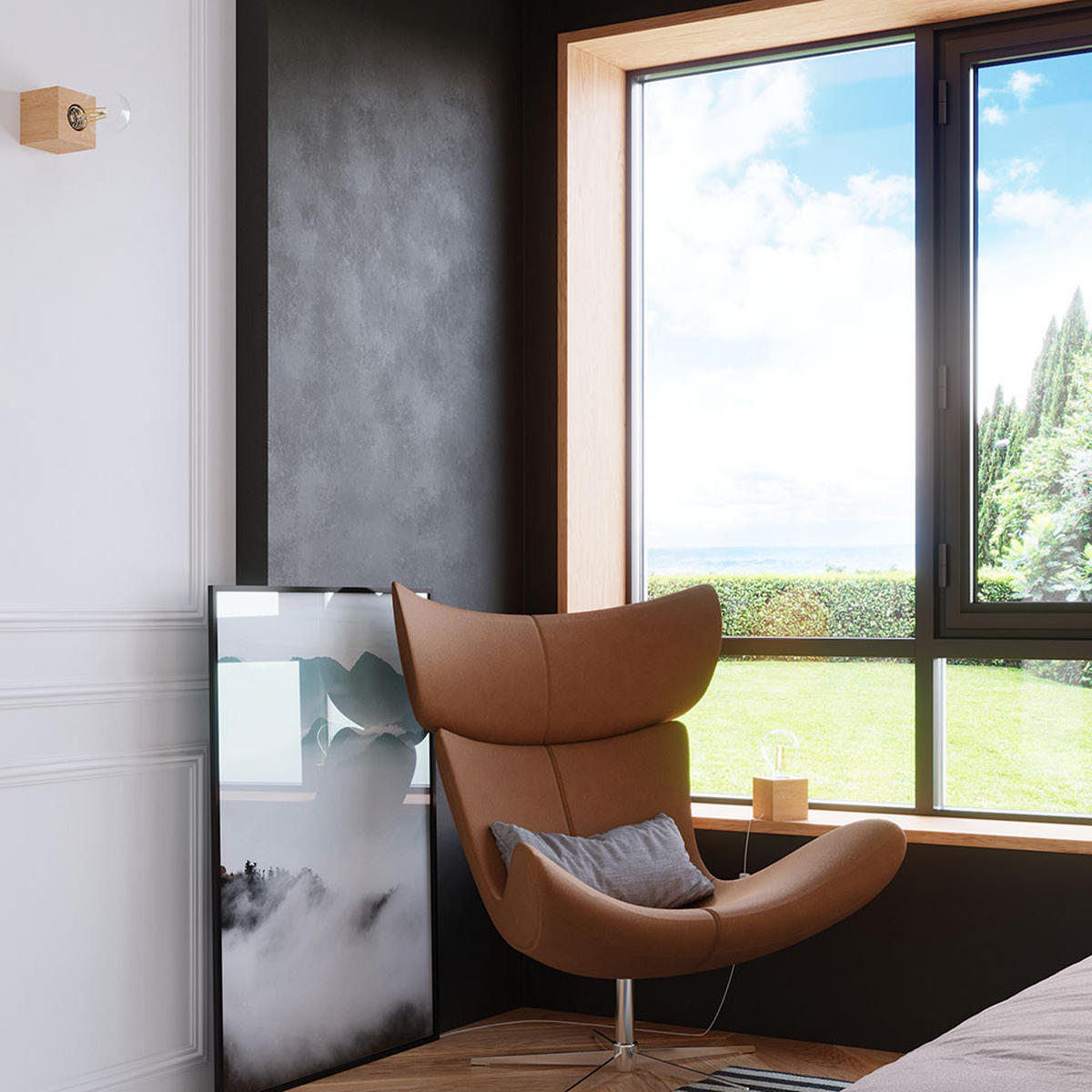 TISCHLEUCHTE ARIZ Holzoptik Braun - Braun, Holz (10/10/10cm)