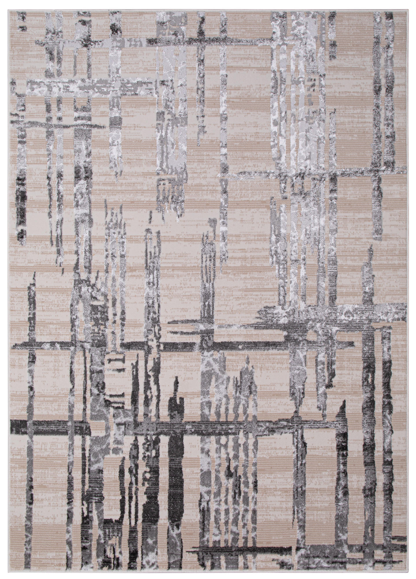 TEPPICH CRYSTAL Creme Grau 200/300 cm - Creme/Grau, Textil (200/300cm) - Tapiso