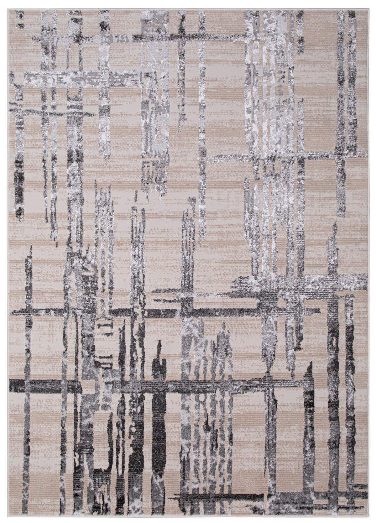 TEPPICH CRYSTAL Creme Grau 200/300 cm - Creme/Grau, Textil (200/300cm) - Tapiso