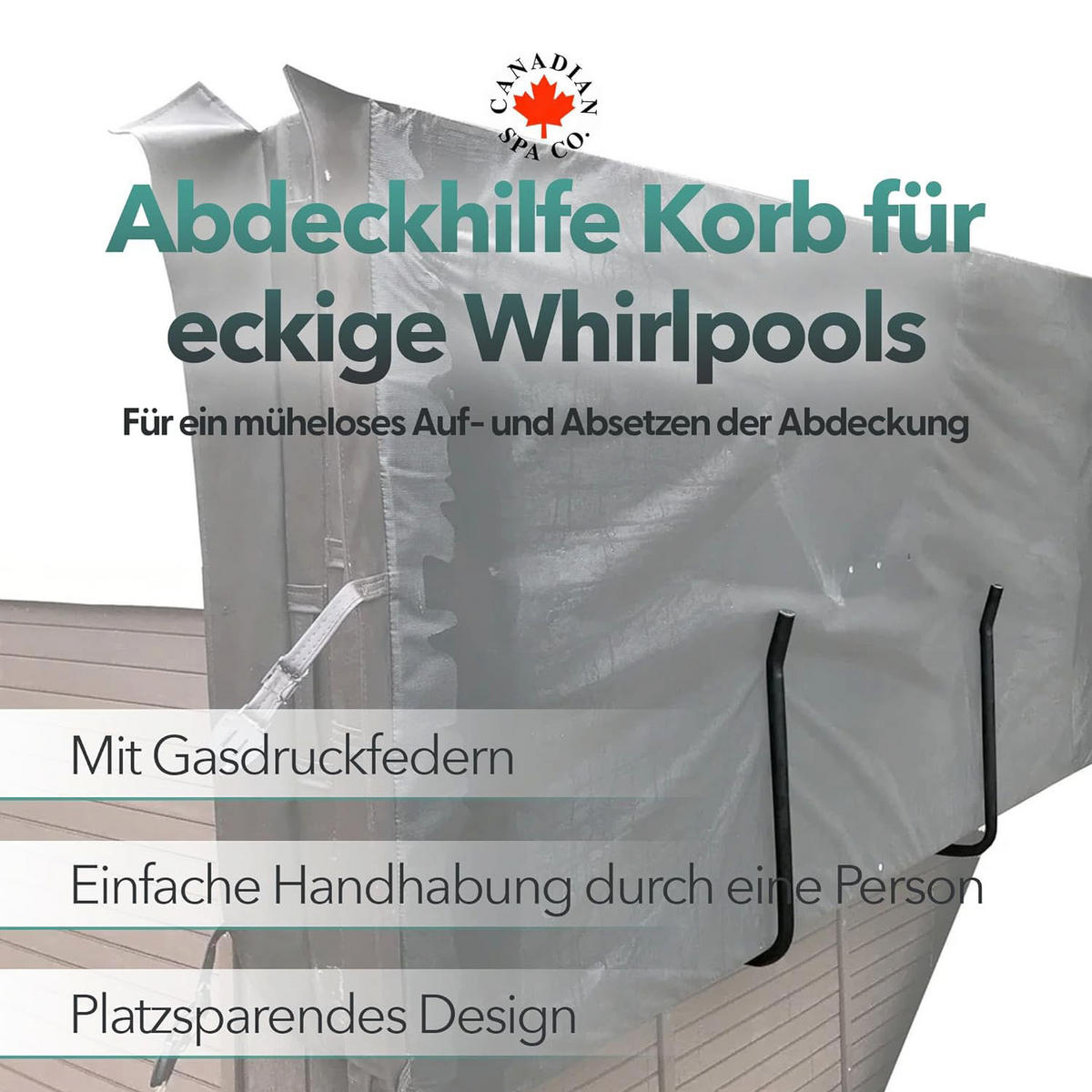 WHIRLPOOL ABDECKHILFE Abdeckhilfenkorb - Braun, Metall (243/60/80cm) - Canadian Spa Company
