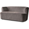 2-SITZER SOFA Nori braun velour - Schwarz/Braun, Kunststoff/Textil (150/68/72cm) - Beautysofa