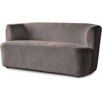 2-SITZER SOFA Nori braun velour - Schwarz/Braun, Kunststoff/Textil (150/68/72cm) - Beautysofa