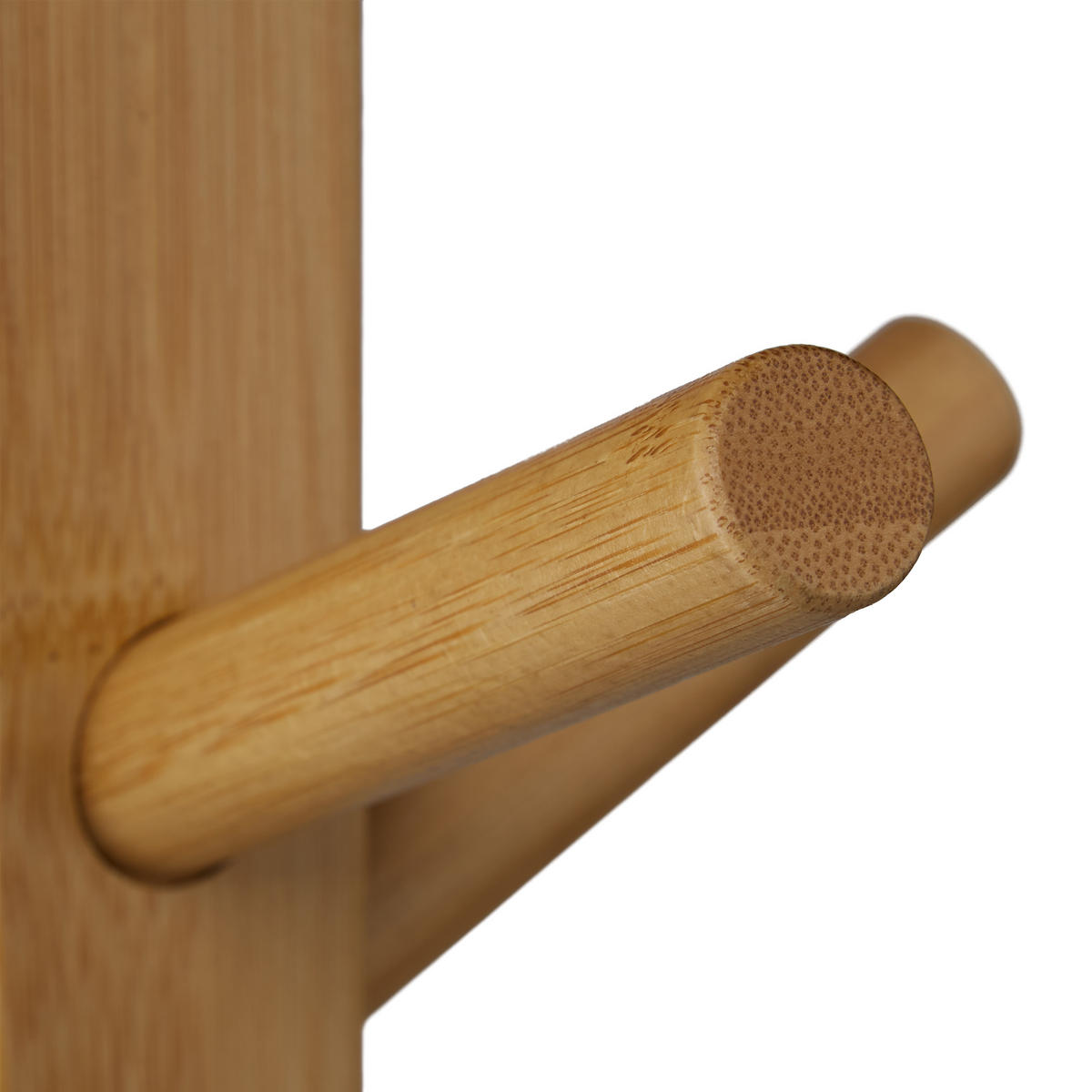 GARDEROBENSTÄNDER - Hellbraun, Holz (50/179.5/50cm) - Relaxdays
