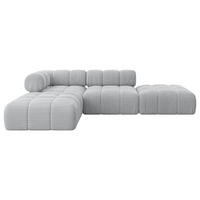 ECKSOFA modulares Sofa Kerru-L1 - 285x190x70 cm Grau Cord - Grau, Holzwerkstoff/Textil (285/190cm) - ALTDECOR