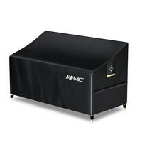 GARTENBANK Abdeckung 420D Polyester 160 x 70 x 60/88 cm - Schwarz, Textil (160/70/60cm)