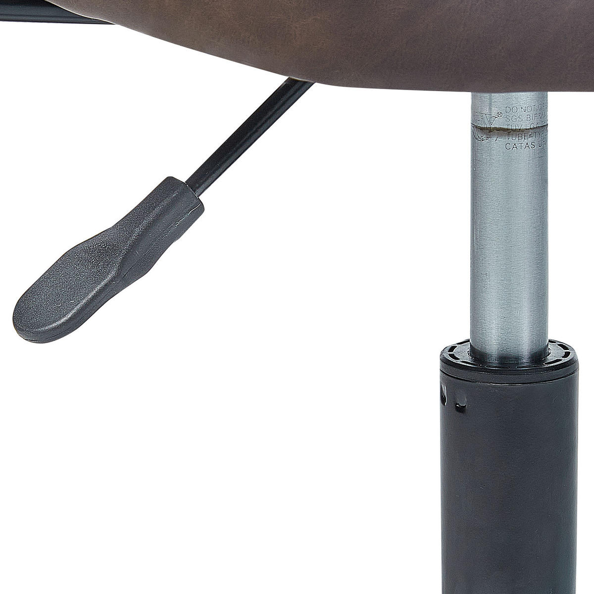 BÜROSTUHL Kunstleder Dunkelbraun Algerita - Dunkelbraun, Textil/Metall (62/77/62cm) - Beliani