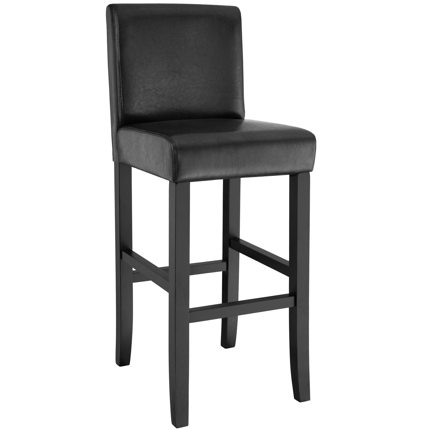 BARHOCKER ,Sitzhöhe 76 cm,schwarz - Schwarz, Holz (40/107/41cm) - tectake