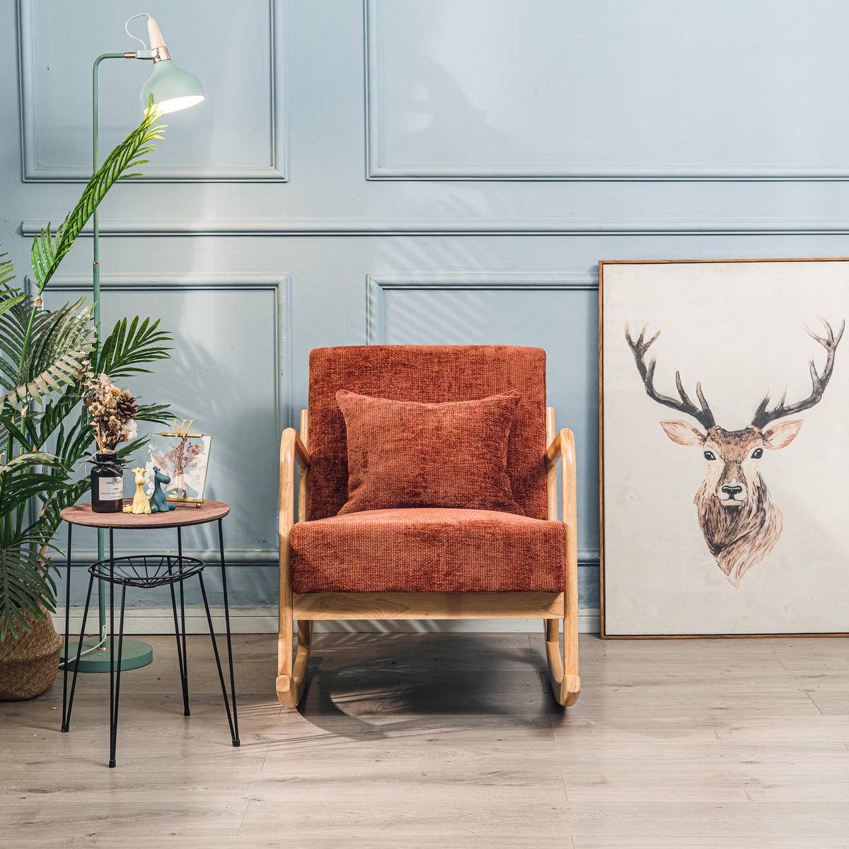 SESSEL Holz Terrakotta - Rot, Holz (64/80/88cm) - Nordlys