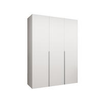 DREHTÜRENSCHRANK 202/150/52 3-türig - Kaschmir/Weiß, Holz (150/202/52cm) - Abiks Möbel