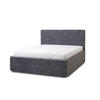 POLSTERBETT Puro Grande 160x200 in Plüsch Ash Warm Gray - Blaugrau, Holz (160/200cm) - Letti Moderni