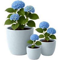 PFLANZKÜBEL 3er Set Grau - Grau, Kunststoff (45/43cm) - CLP