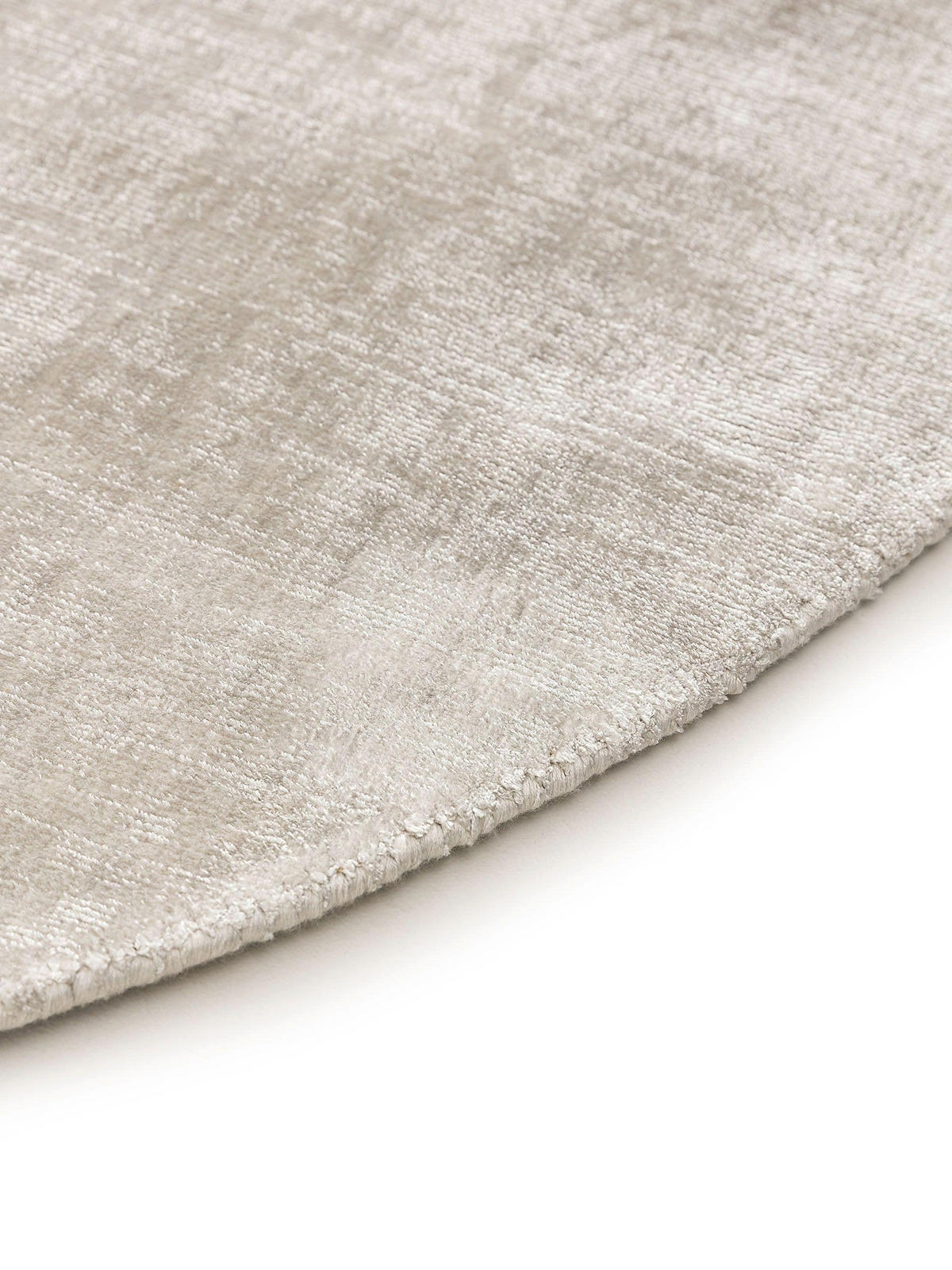 VISKOSETEPPICH OVAL Nova Hellgrau 150x230 cm - Hellgrau, Textil (150/230cm) - benuta Pure