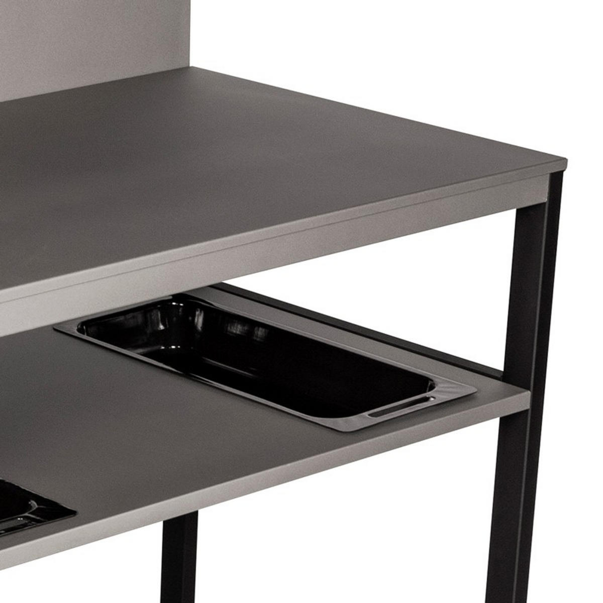 ABSTELLTISCH Wallis - Grau, Metall (53.5/113/110.5cm) - Somagic