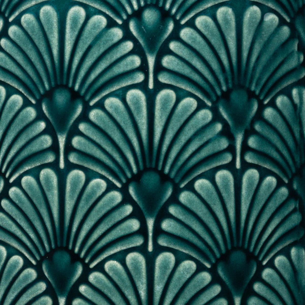 VINTAGE-VASE mit Verzierung 12,5/12,5/21 cm - Blau, Keramik (21cm) - Atmosphera Createur d´interieur