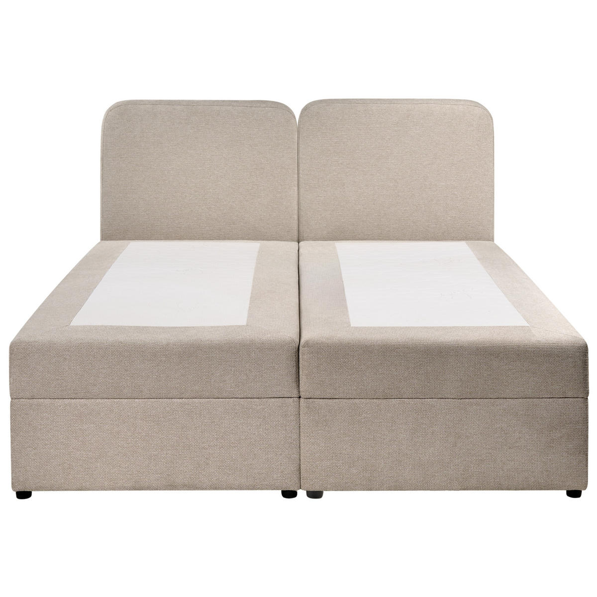 BOX POSTELJA s prostorom za shranjevanje 160/200 blago sivo rjava Chancellor - sivorjava, tekstil (160/200cm) - Beliani