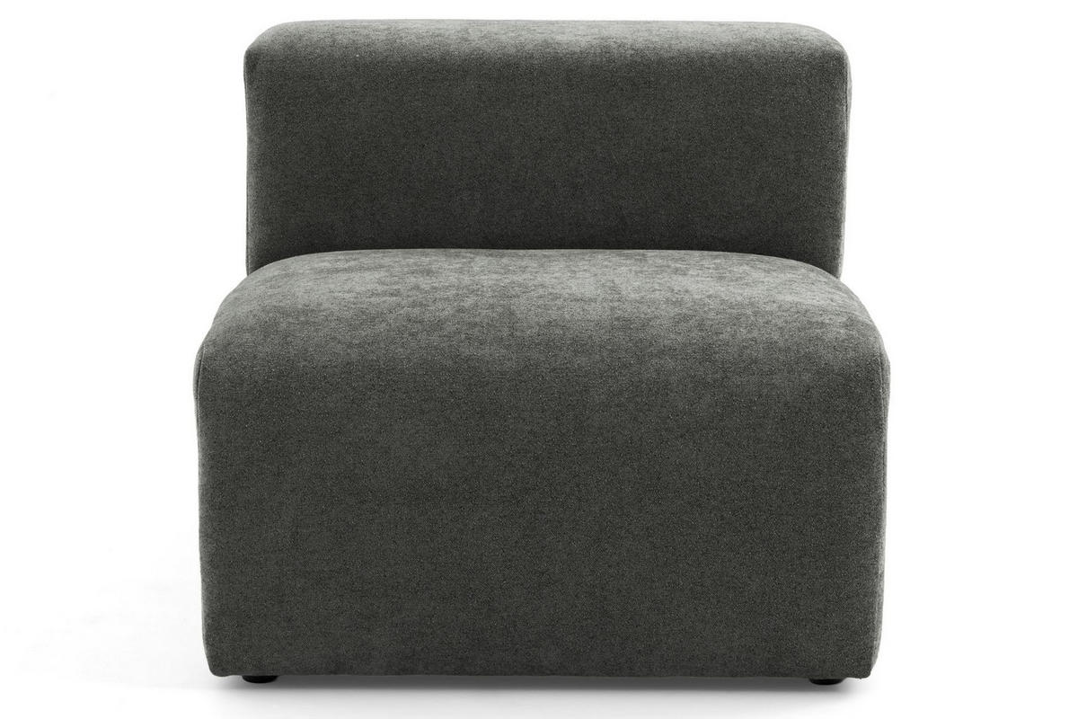 5-SITZER modulares Ecksofa HEAVEN SET 5 Rechts, Breite 380 cm Webstoff Dunkelgrau - Dunkelgrau/Schwarz, Holz/Kunststoff (245/380cm) - Muffo