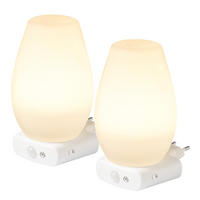 LED-NACHTLICHT - kabellos aufladbar mit RGB- und Warmweiß-Funktion, Bewegungsmelder und Notlicht, 2er-Set - Weiß, Kunststoff (9/7/14cm) - Northpoint