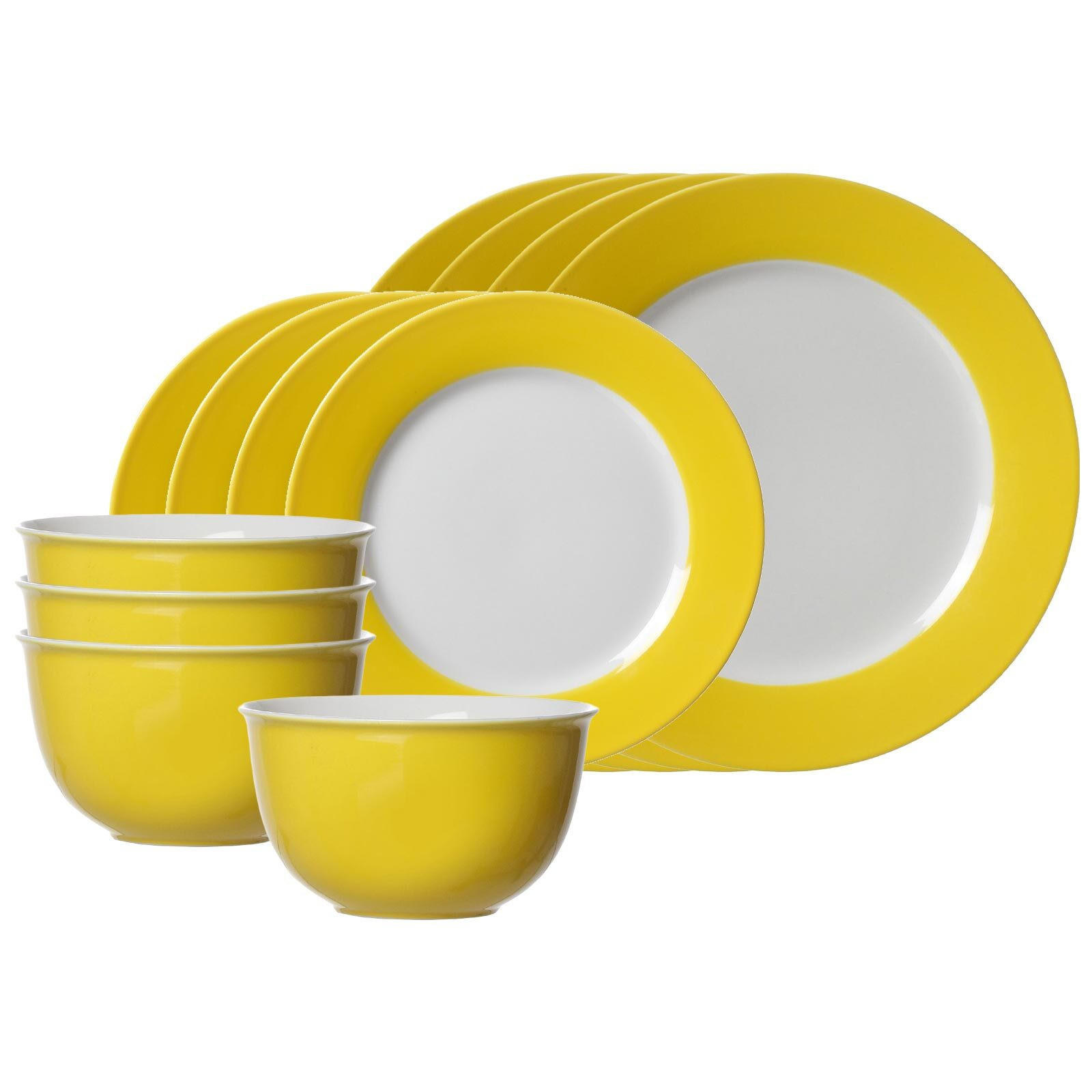 BASIC-SET Doppio Gelb 12er Set - Gelb, Keramik (1/1/1cm) - Ritzenhoff Breker