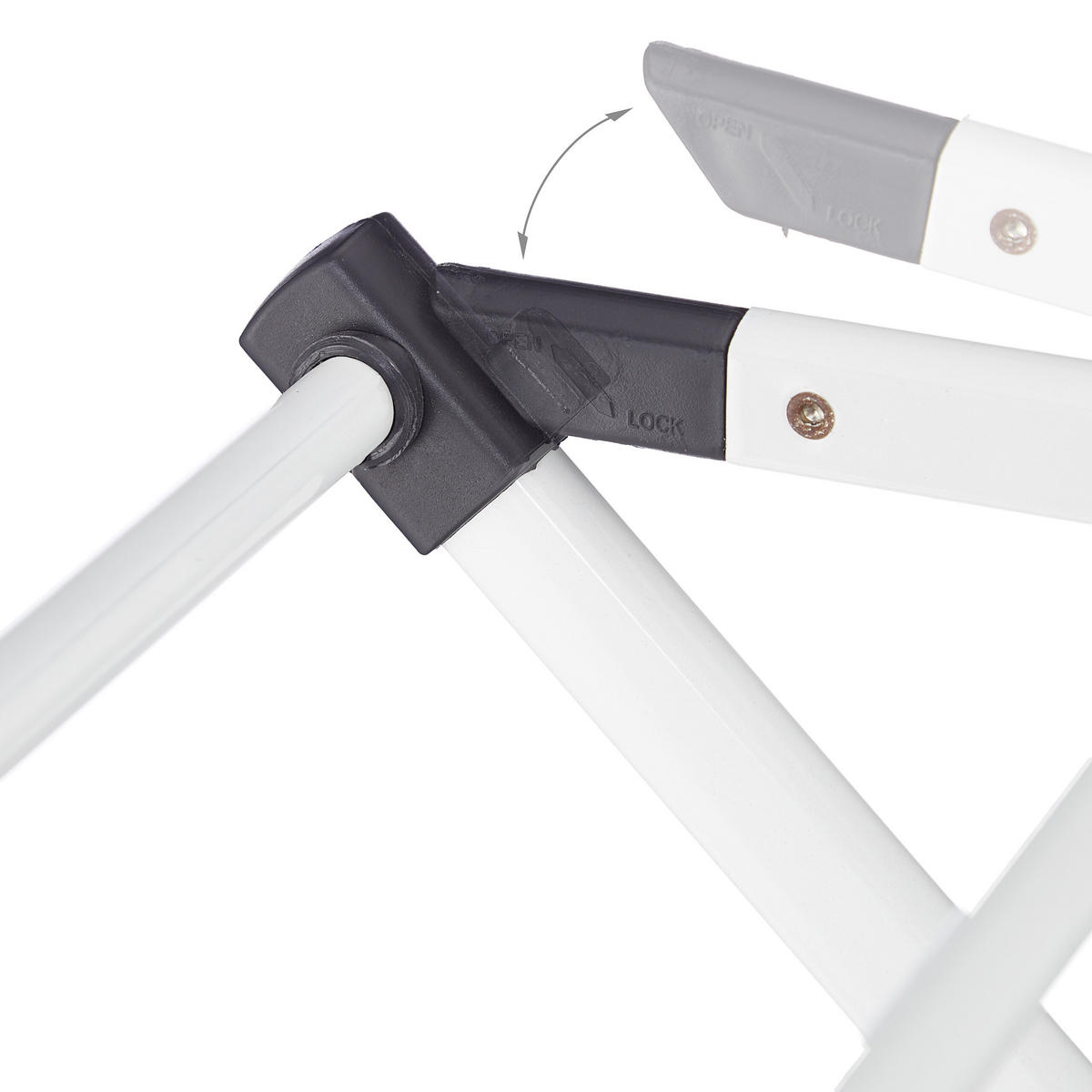 STOJAN na prádlo - biela, kov/plast (73/105/37cm) - Relaxdays