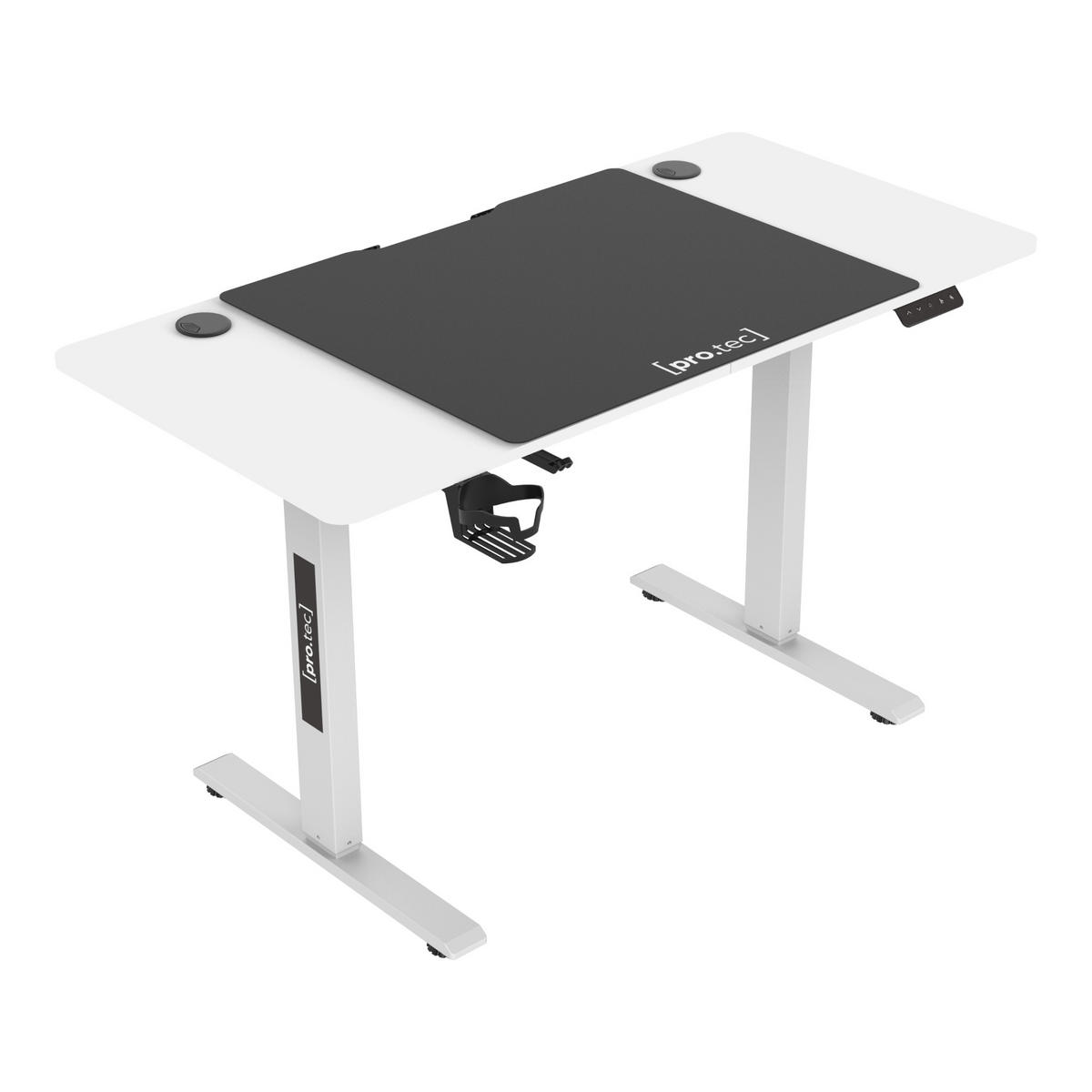 COMPUTERTISCH Stryn - Schwarz/Weiß, Metall (60/120/117cm) - pro.tec