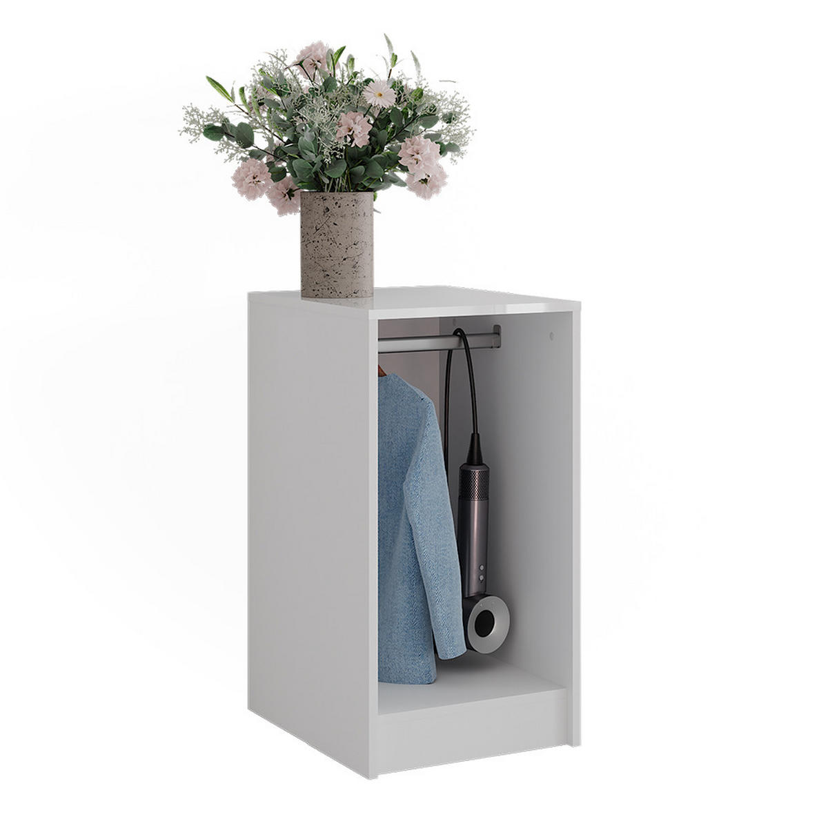 KREDENC Sherry Bílá - vysoce lesklá bílá, kompozitní dřevo (40.2/76/50.1cm) - Vicco