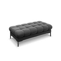 BANK Mamaia aus Samt dunkelgrau 2 Sitzplätze - Dunkelgrau, Textil (133/41/62cm) - Micadoni