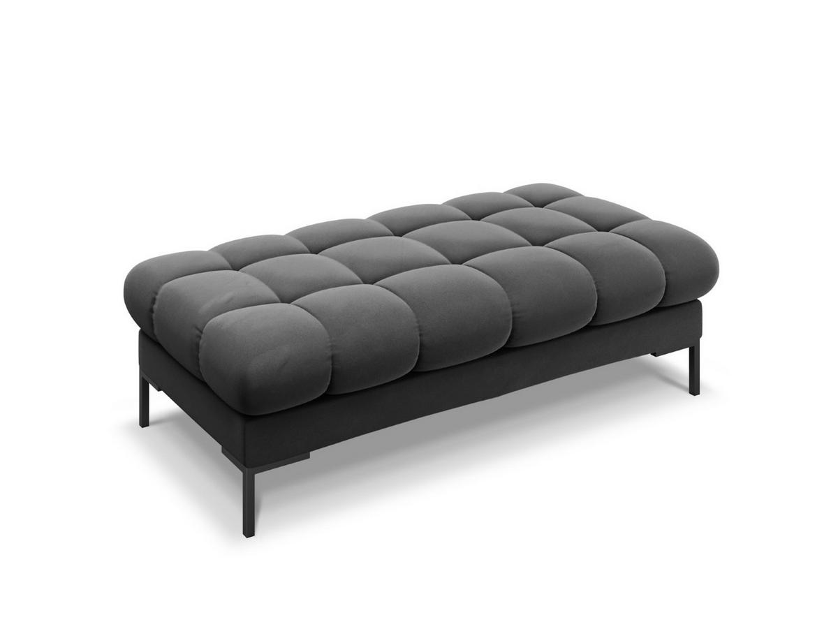 BANK Mamaia aus Samt dunkelgrau 2 Sitzplätze - Dunkelgrau, Textil (133/41/62cm) - Micadoni