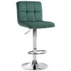 BARHOCKER Samt grün - Chromfarben/Grün, Textil/Metall (46/94/47cm) - CLP